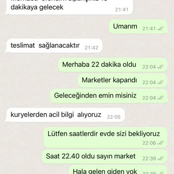 Mutlukent Mopaş Sipariş Teslim Etmiyor