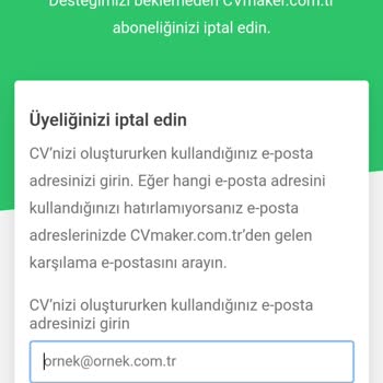CV Maker Ödeme Almaya Çalışıyor