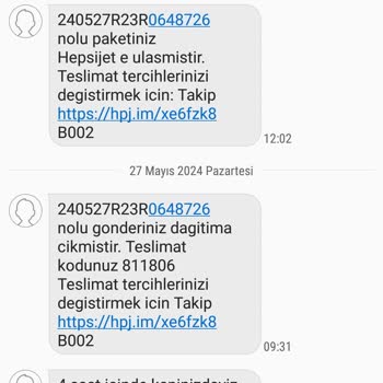 Hepsijet Bana Niye İki Aydır Mesaj Geliyor?