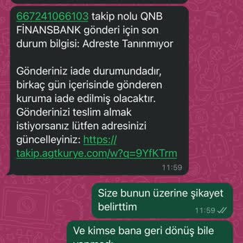 AGT Kurye 2 Aydır Kuryemi Teslim Etmiyor