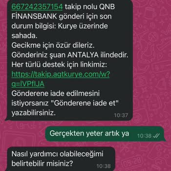AGT Kurye 2 Aydır Kuryemi Teslim Etmiyor