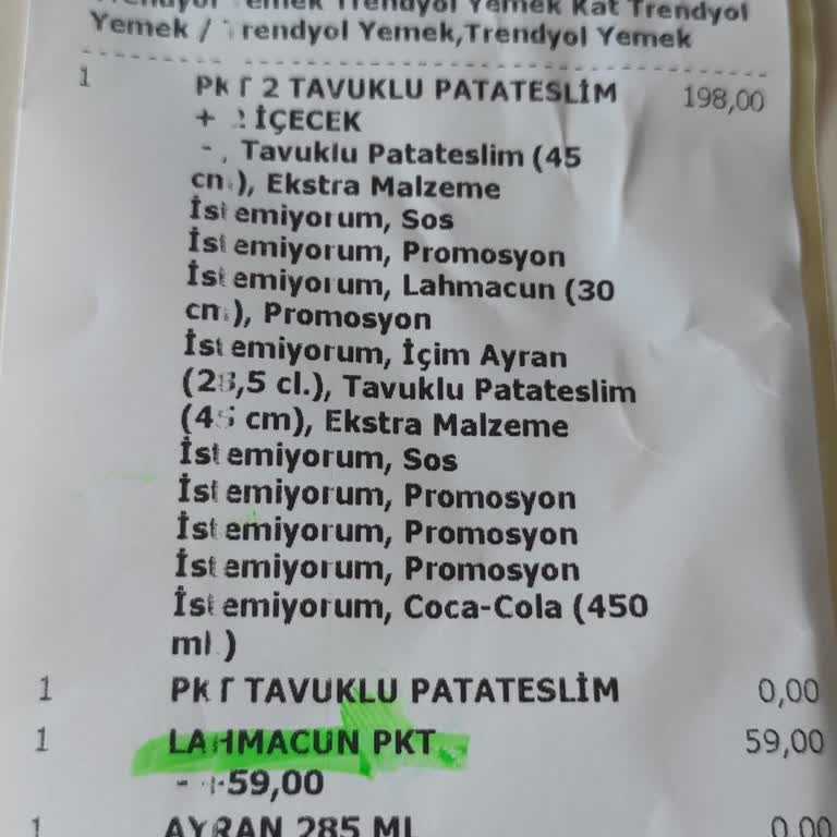 Pidem Restaurant Eksik Teslimat Ve İade Sorunu