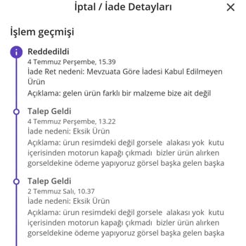 N11 Şikayet. Hatalı Ürün