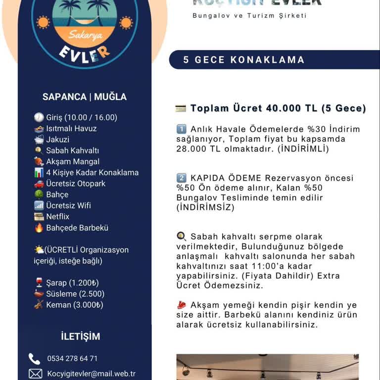 Tatilsepetim Koçyiğit Evler Bungalov Yanıltması!