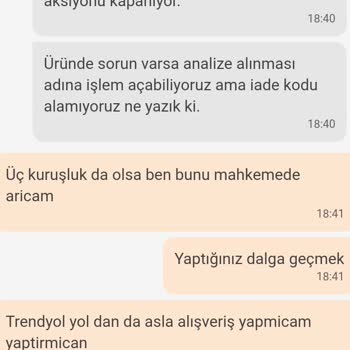 Trendyol Arızalı Ürün Gönderip İadeyi Reddetti