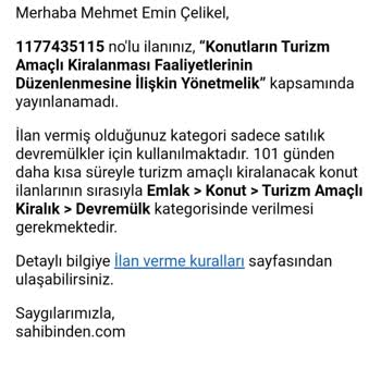 Sahibinden Yanlış Kategori Hatası