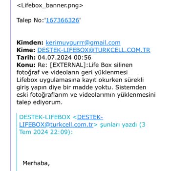 Lifebox Haberim Olmadan Tüm Anılarımı Kalıcı Olarak Silmiş.