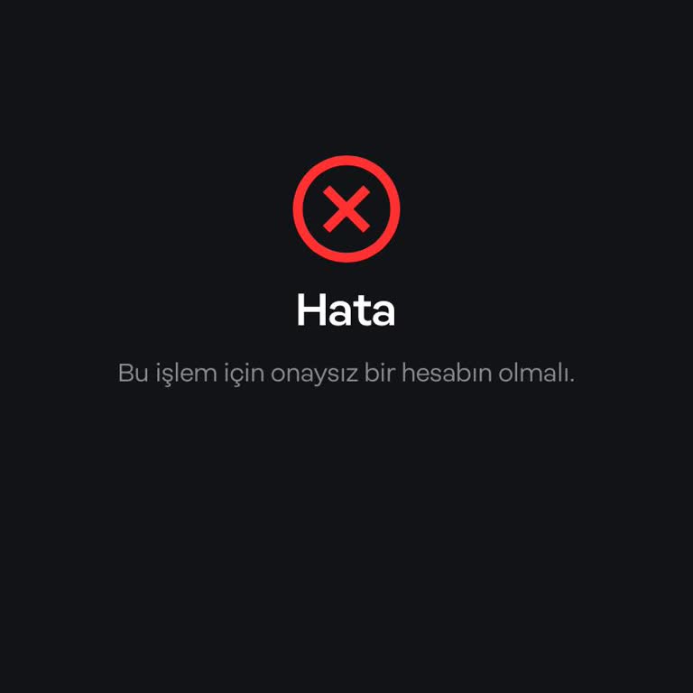 Papara Bu İşlem İçin Onaysız Bir Hesabın Olmalı Sorunu