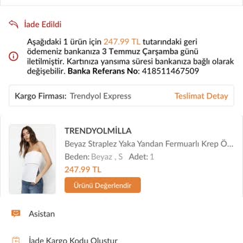 Trendyol Ziraat İade Ücreti Yansıtmadı