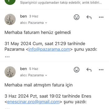 Pazarama E Ticaret Sitesi Hatalı Ürün Satıyor Ve Faturasını Vermiyor