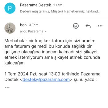 Pazarama E Ticaret Sitesi Hatalı Ürün Satıyor Ve Faturasını Vermiyor