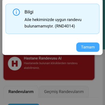 Aile Sağlığı Merkezleri Aile Sağlığı Merkezinden Randevu Alamama