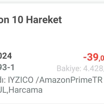 İyzico Amazon Prime Bankamdan Para Çekti