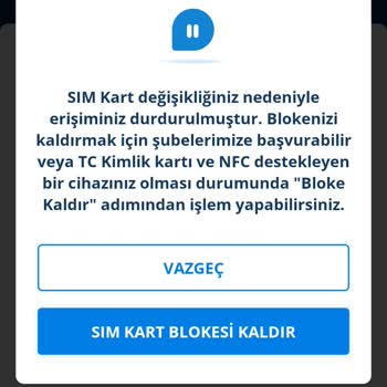Sim Kart Blokesi Nedeniyle Denizbank Uygulamasına Erişim Sorunu