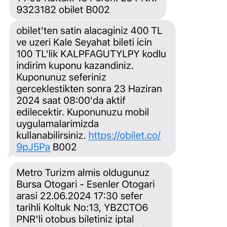 Obilet Bilet İade Yapmıyor
