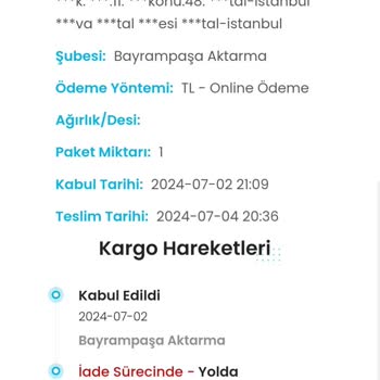 Zara.com Ambalaj Hasarı Nedeniyle Kargom Ulaşmadı Ve İade Edildi!