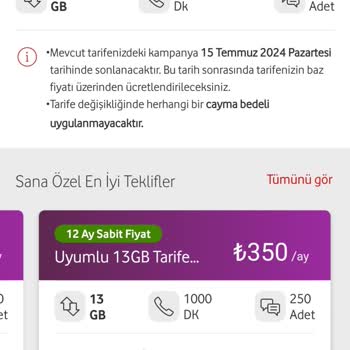 Vodafone Red Tarife Yenilemeyi 2 Katı Fiyatla Başlatıyor!