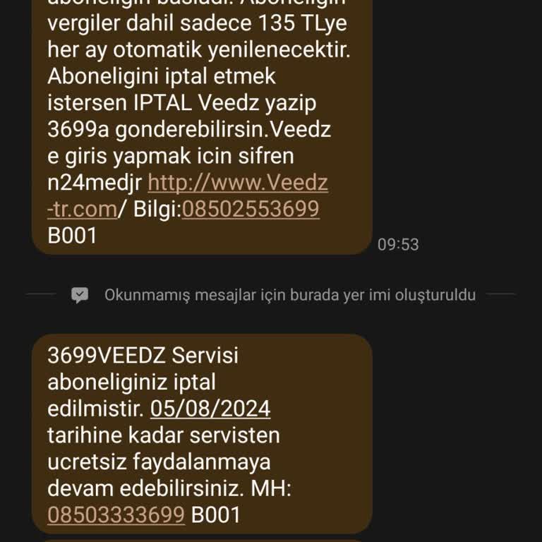Veedz-tr.com Veedz Servisi Ücret İade Talebi