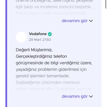 Vodafone Tarife Değişikliği Sorunu