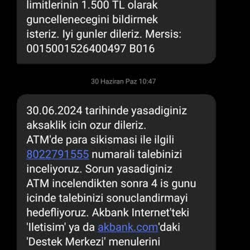 Akbank ATM Ye Para Sıkıştırdı Mağduriyetimi Gidermedi
