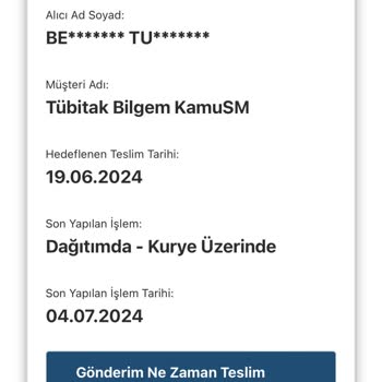 AGT Kurye (aynigunteslim.com) E-İmza Teslimatında Yaşanan Gecikme Ve İletişim Sorunları