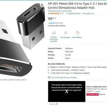 Amazondan Beklenmedik Bir Hata