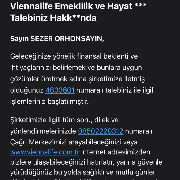 Viennalife Poliçe İptalinde Yüksek Kesinti Ve Döviz Kuru Şikayeti