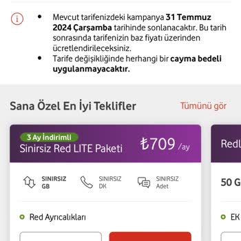 Vodafone Kırmızı Fırsat 32GB