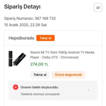 Hepsiburada Xiaomi Mi TV 1080 Android Stik