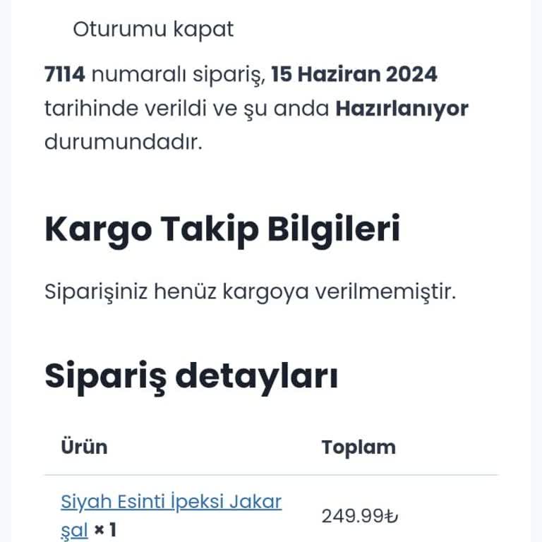 Betül Polat Şal Sayfasından Şikayetçiyim