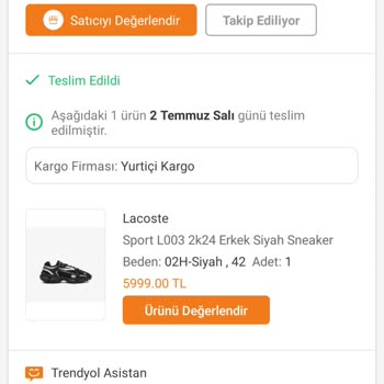 Lacoste Şikayetçiyim. Aldığım Ür