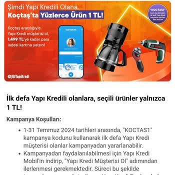 Koçtaş Babalar Günü Kampanyasında Kazandığım Puanlar Yüklenmedi