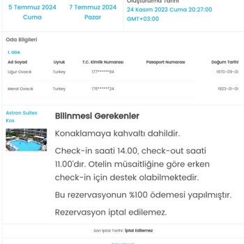 Feribotlines Otel Rezervasyonu Yok.