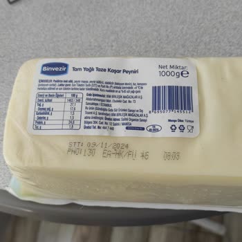 BİM Binvezir Taze Kaşar Peyniri 1000g