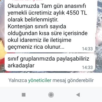 Milli Eğitim Bakanlığı (MEB) Anaokullarında Fahiş Fiyatlar İsteniyor.