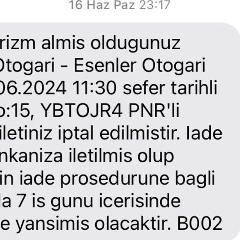 Obilet Para İadem Olmadı