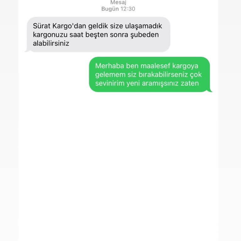 Sürat Kargo Dağıtıma Çıkmıyor Dönüş Yapmıyorlar
