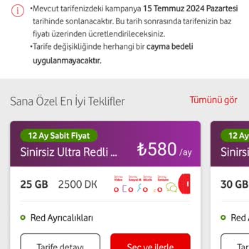 Vodafone Faturalı Tarifeye Fahiş Zam Yapıyor (%177 Zam)