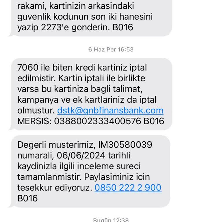 QNB Finansbank Kapattığım Kredi Kartına Ekstre Göndermişler