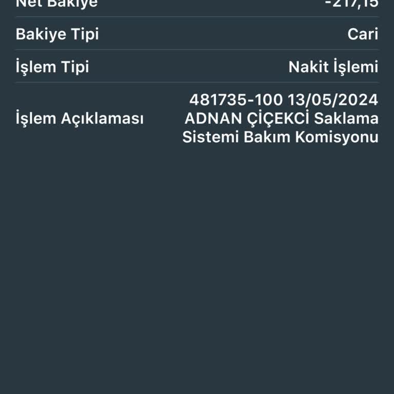 TEB Bankası Saklama Komisyon Kesintisi