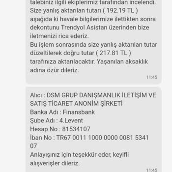 Trendyol Yapılmayan Para İadesi
