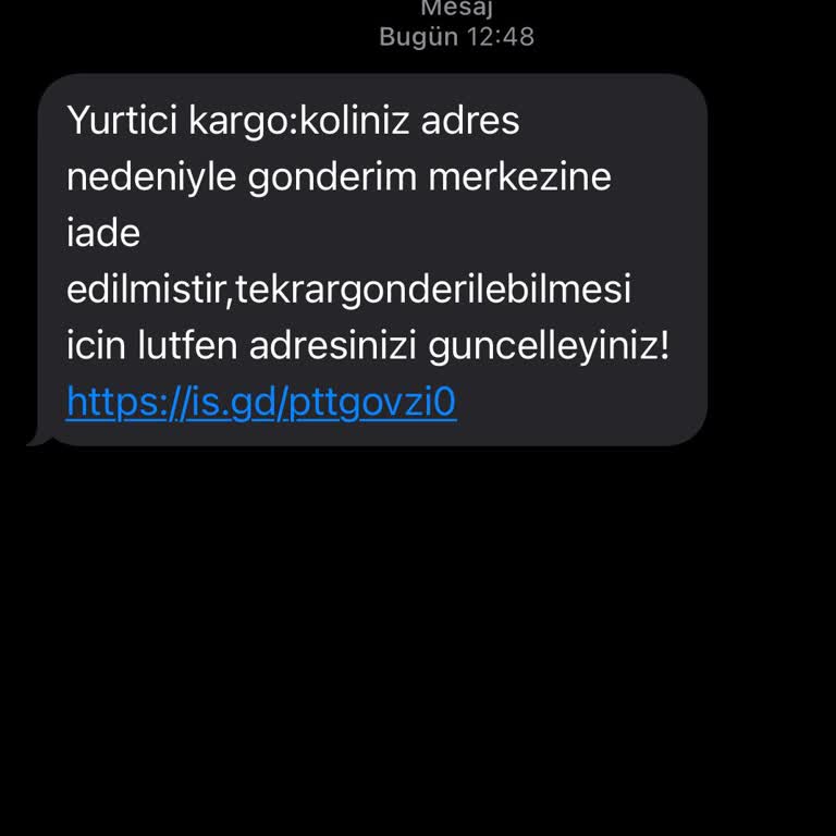 E-ticaret Marka Taklidiyle Dolandırıcılık Yanlış Adres Nedeniyle Kargo İadesi Ve Şüpheli Link