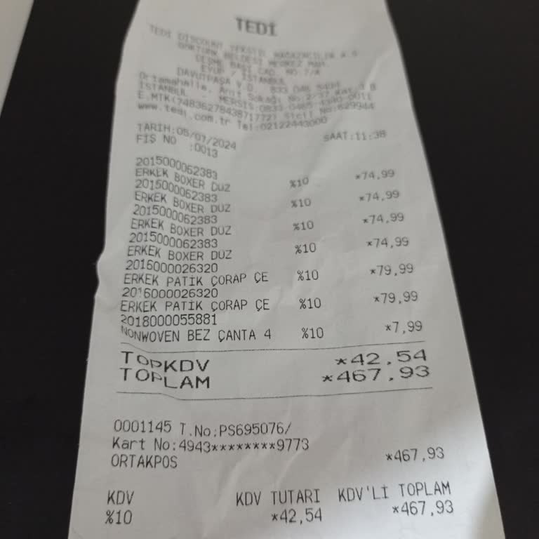 Tedi Discount Tekstil Mağazacılık Şube İç Giyim Beden Değişimi Sorunu