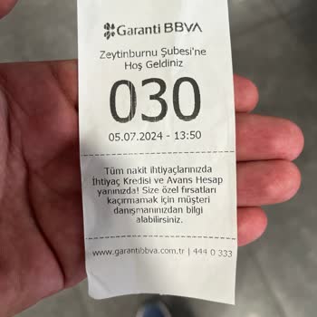Garanti Bankası Zeytinburnu Şubesi Sıra Haksızlığı