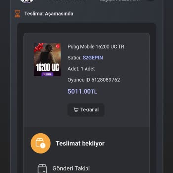 S2gepin PUBG Mobil Uc S2G Epin
