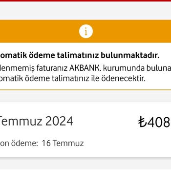 Vodafone İlk Fatura Problemi