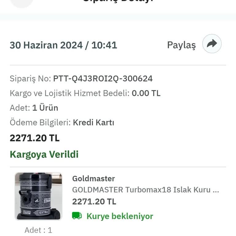 PTT Kargo Epttavm 5 Gündür Kurye Bekliyor