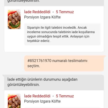 Trendyol Yemek Pişmanlıktır Yanık Yemeği Almadılar