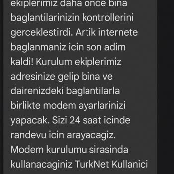 TurkNet İnternet Bir Türlü Başlamayan Ev İçin İnternet