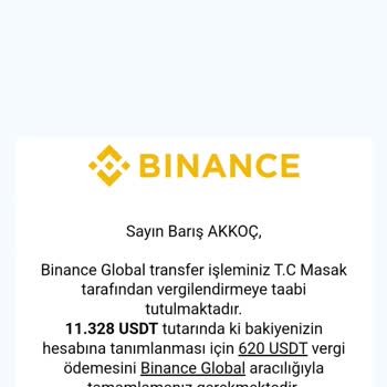 Binance TR Mail Atmış 11230 USD Neyin Nesi